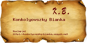 Konkolyovszky Bianka névjegykártya